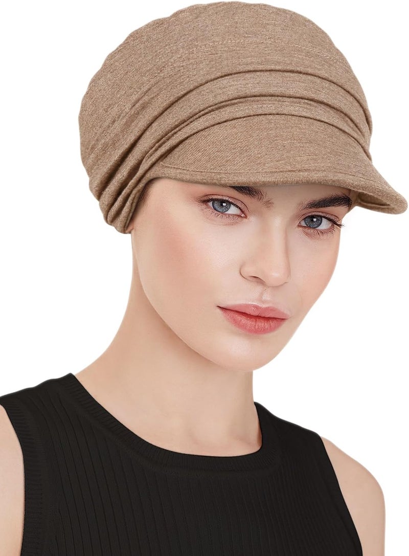 Awefeel Chemo Headwear Viscose Newsboy Cap for Women Fall and Winter Hats - Image 2
